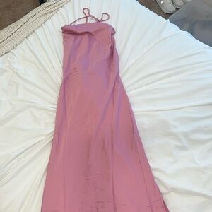 CYRUS PINK MAXI BACKLESS DRESS🩷